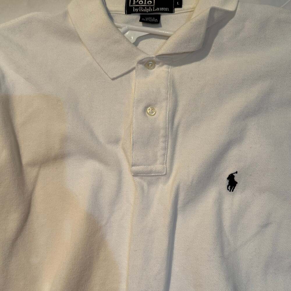 Polo Ralph Lauren Short Sleeve Custom Fit Polo - White - Sz: L